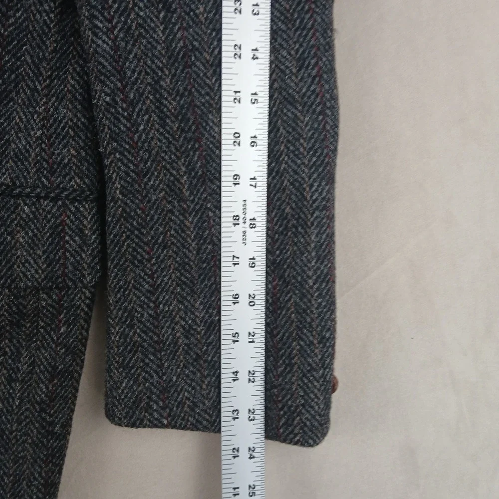 VTG Harris‎ Tweed Baskin 40R Mens Blazer 21x30 Herringbone FLAW